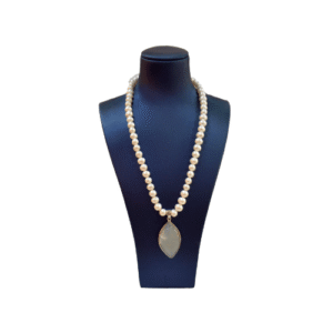 Moonstone - Fresh Water Pearl with Silver Setting