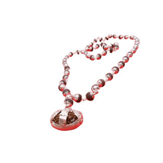 Silver Karungali Malai with 1 face Rudraksam (10mm)