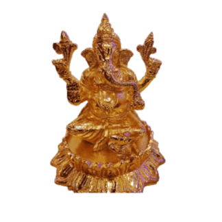 Ganesha Gold Plating - 10 Inch