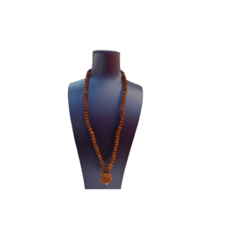 Rudraksha Mala 108 beads with 5 face rudraksha loket