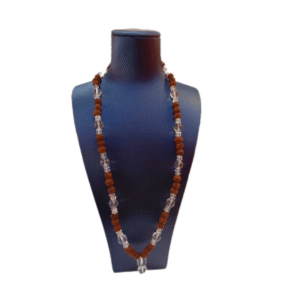 Spadigam Mala and Rudraksha Beads (34CM)